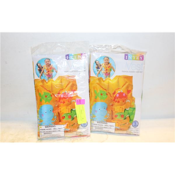 2 PACK INTEX TROPICAL BUDDIES SWIM