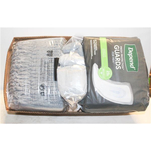 DEPENDS FOR MEN (2 DIFFERENT KINDS)