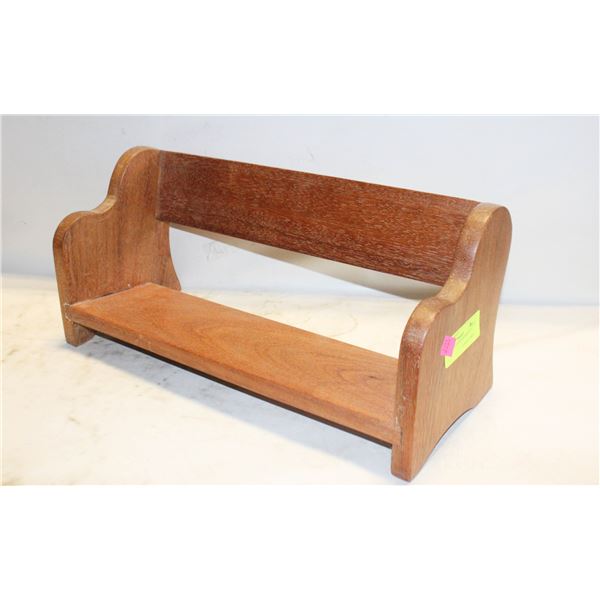 VINTAGE WOOD BOOKSHELF 17"