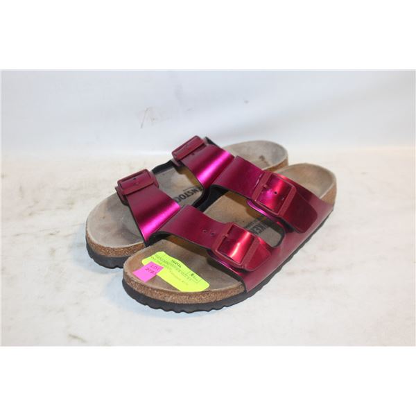 WOMENS BIRKENSTOCK SIZE 8.5 SHINY PINK ESTATE