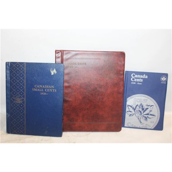LOT CANADA SMALL CENTS COLLECTION BOOKS FULL
