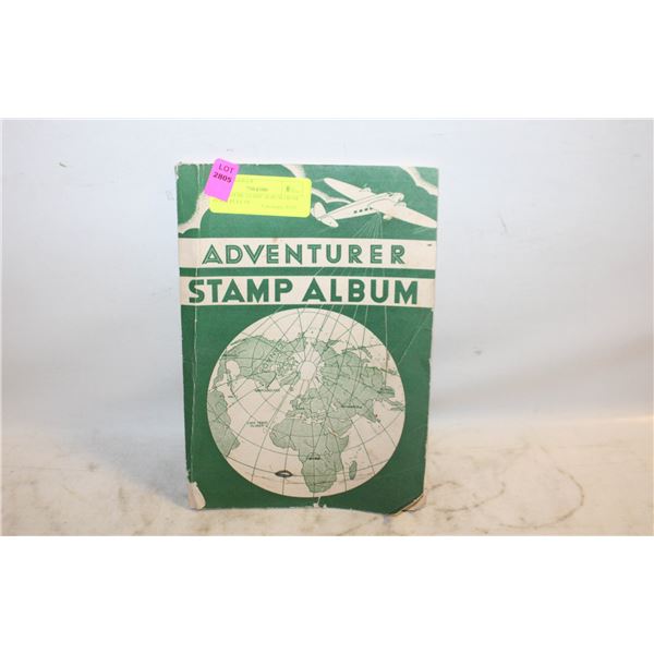 ADVENTURE STAMP ALBUM FROM 1938 IS FULL OF