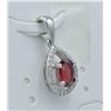 Image 2 : #192-NATURAL RED GARNET & CZ PENDANT
