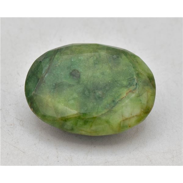 #42-NATURAL GREEN EMERALD GEMSTONE 125.45 CT
