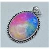 Image 2 : #227-NATURAL RAINBOW SOLAR QZ & ROSE QZ PENDANT