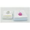 Image 1 : #140- NATURAL  RUBY 12.61 CT / GREEN AMETHYST 3.04