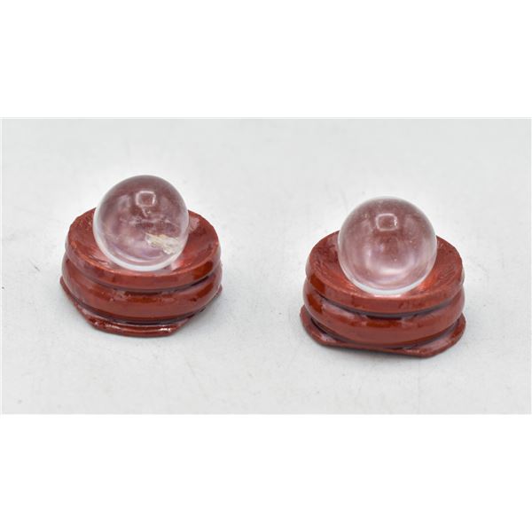 #58-NATURAL CLEAR QUARTZ SPHERE BALL +STAND