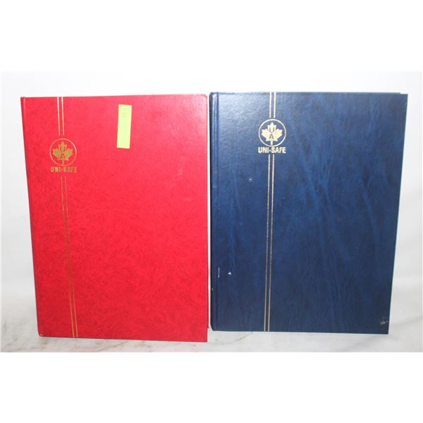 2 STAMP COLLECTOR BOOKS WITH SOME STAMPS