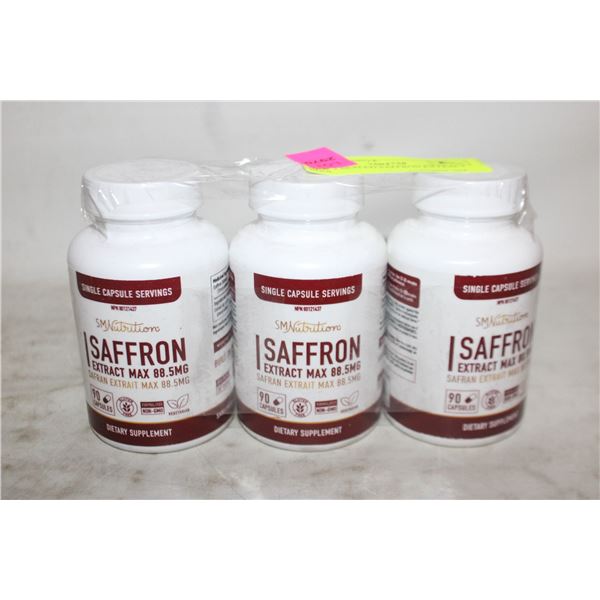 NEW 3 SEALED SAFFRON EXTRACT MAX