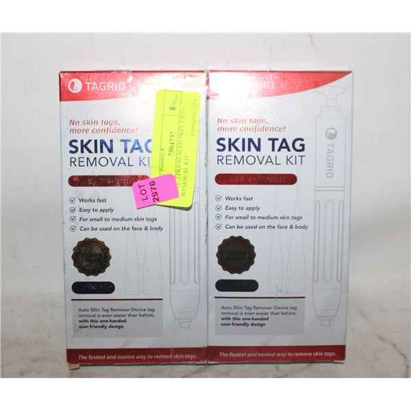 NEW 2 PKS SEALED SKIN TAGS REMOVAL KIT