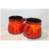 Image 1 : 2 VINTAGE ESTRICERAM CANADA FIRED CLAY MUGS
