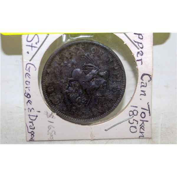1850 UPPER CANADA TOKEN PENNY