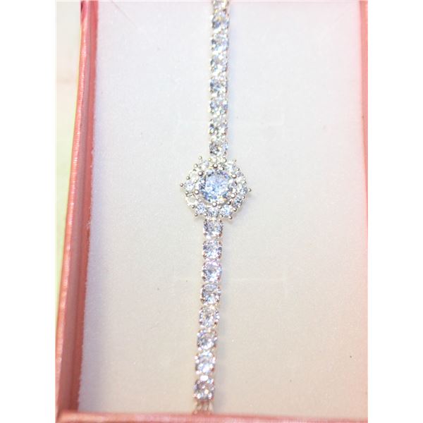 NEW SILVER PLATED SLIP BRACELET WITH