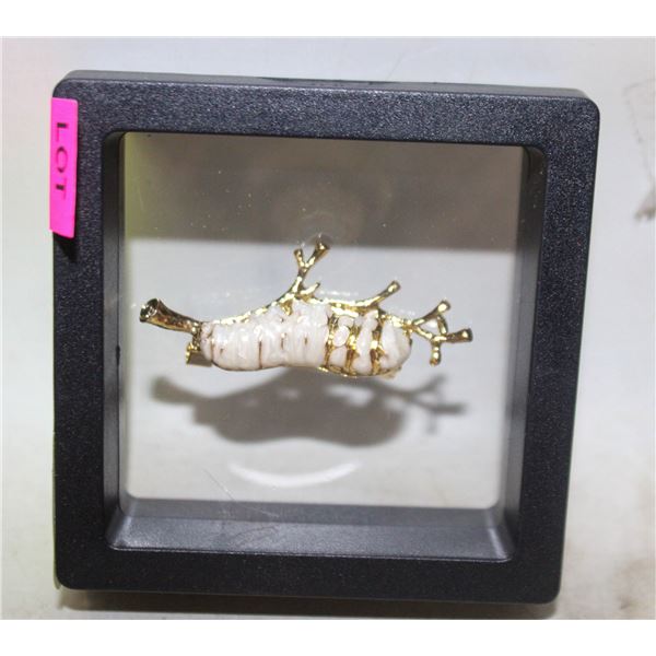 NEW INSECT SILKWORM BROOCH 1.77”X0.66”