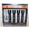 Image 1 : NEW DURACELL 1500 LUMENS HYBRID FLASHLIGHTS 4 PK