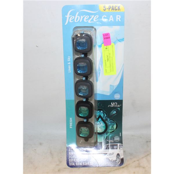 NEW FEBREEZE CAR AIR FRESHENER 5 PACK