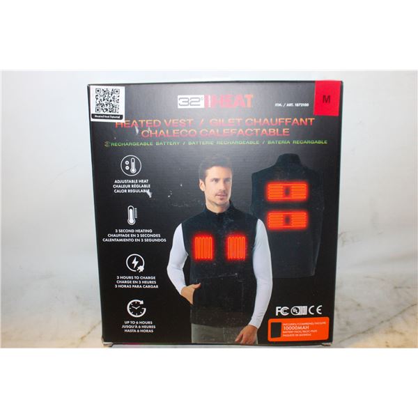 NEW 32 HEAT HEATED VEST, SIZE M, 10000 MAH