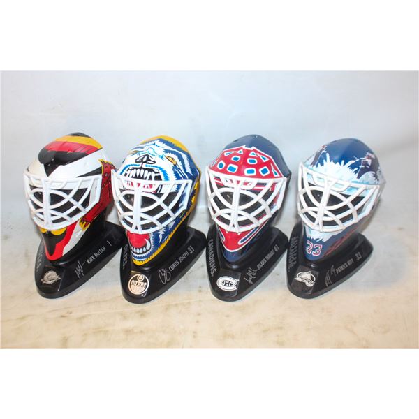 LOT OF 4 MCDONALDS GOALIE MASKS 1996