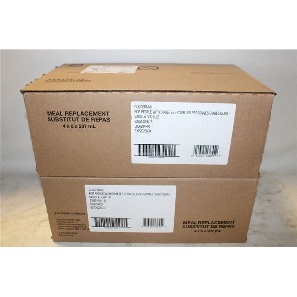 LOT OF 2 GLUCERNA 24 COUNT EXP NOV/26