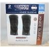 Image 1 : COPPER FIT ELITE COMPRESSION KNEE SLEEVE 2 PACK