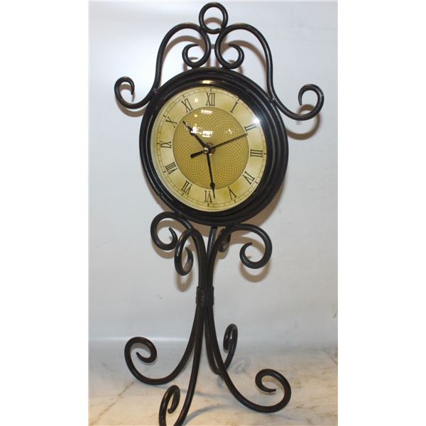 WROUGHT IRON TABLE CLOCK