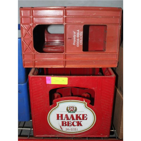 COCA COLA COKE & HAAKE BECK CRATES