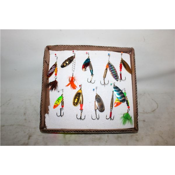 LOT OF 10 LARGE SPINNERS