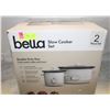Image 1 : NEW BELLA 2 PC SLOW COOKER SET, 6QT & 2 QT