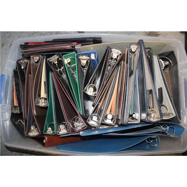 LARGE BIN ASST VINTAGE BINDERS
