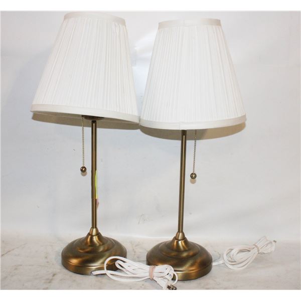 PAIR OF BEDSIDE LAMPS