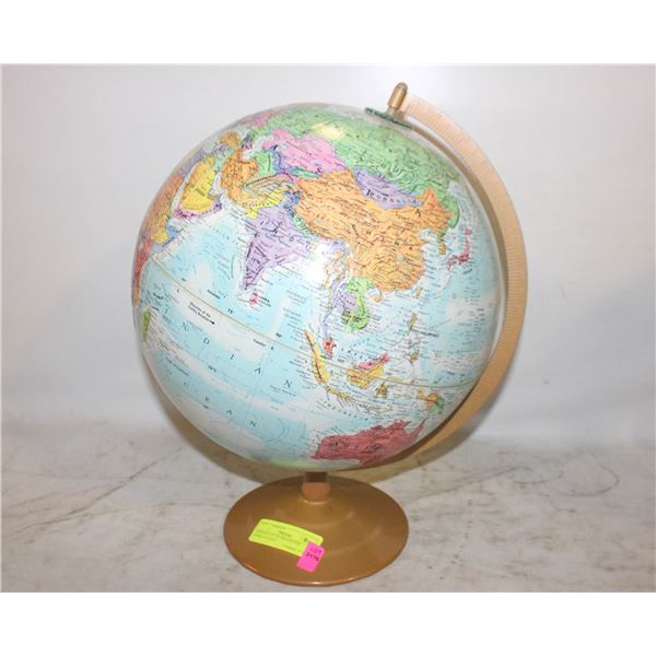 VINTAGE 12" GLOBEMASTER WORLD GLOBE