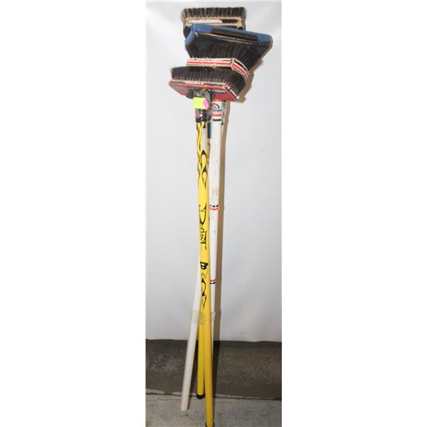 LOT OF 4 CURLING BROOMS