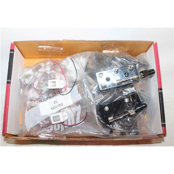 LOT OF SWITCH/ELECTRICAL COMPONENTS