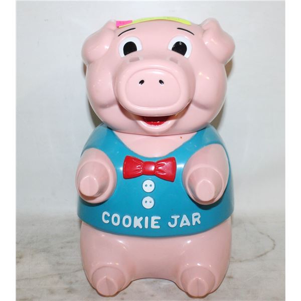 ESTATE SNORTING PIG COOKIE JAR WITH CDN COIN