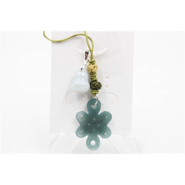 #107- NATURAL JADE JADITE PENDANT & CAR  HANGER