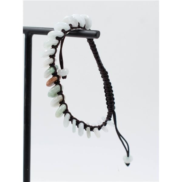 #111-NATURAL JADE JADEITE DONUT BRACELET