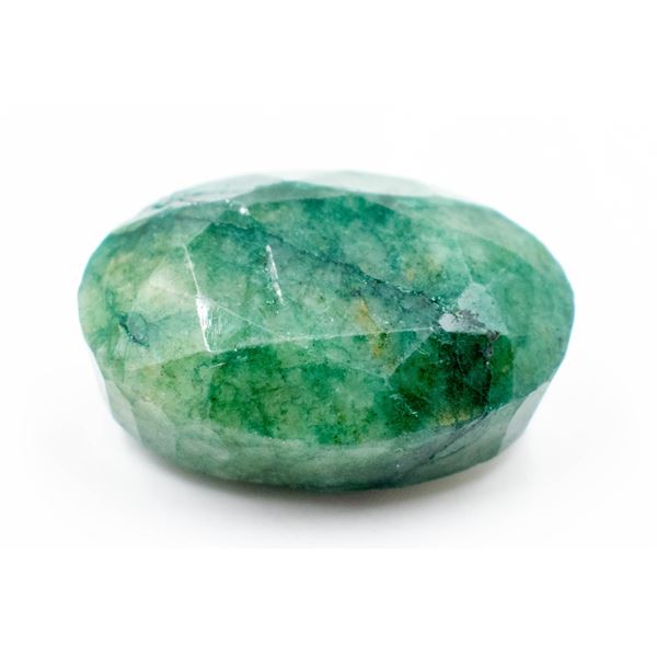 #312-NATURAL GREEN EMERALD GEMSTONE 136.40CT