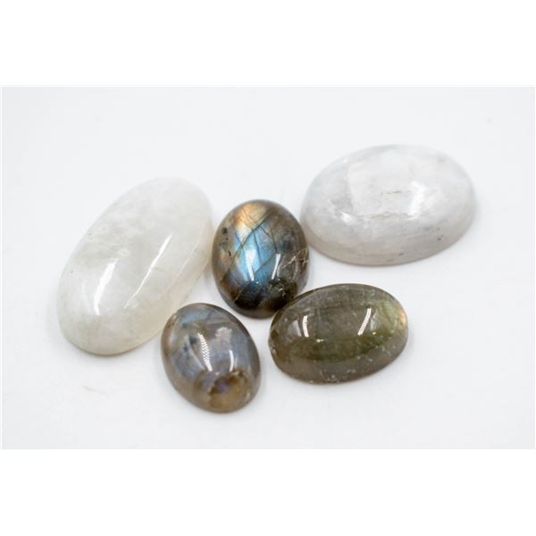 #330-NATURAL LABRADORITE & MOONSTONES  93.35CT