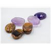 Image 1 : #308-NATURAL TIGER EYE/AMETHYST GEMSTONES 67.45CT