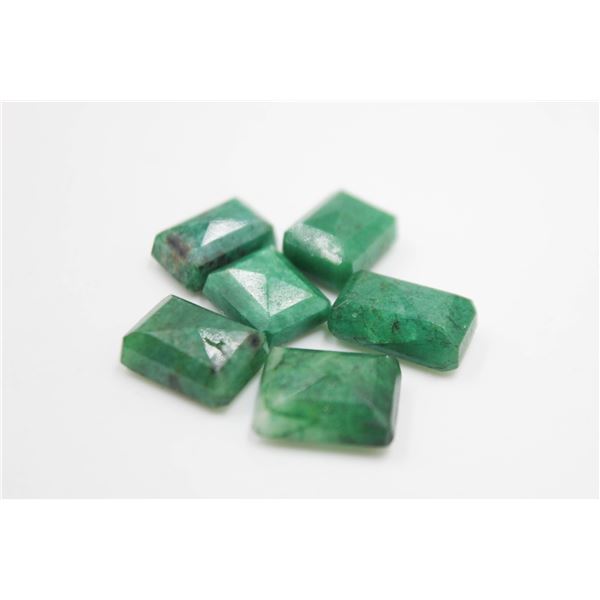 #340-NATURAL GREEN EMERALD GEMSTONES 53.35CT
