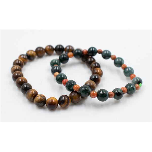 #72-NATURAL YELLOW TIGER EYE & JADE JADEITE