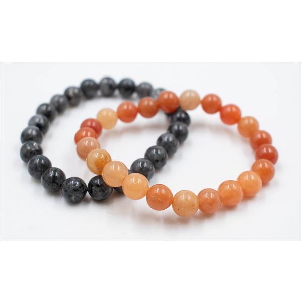 #52- NATURAL ORANG AVENTURINE & GRAY LARVIKITE