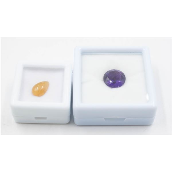 #250- NATURAL AMETHYST 5.20CT YELLOW SAPPHIRE