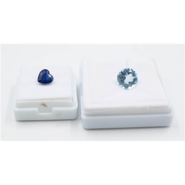 #361-NATURAL SAPPHIRE 2.20CT & BLUE TOPAZ 4.36CT