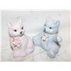 Image 1 : 2 VINTAGE CERAMIC CATS