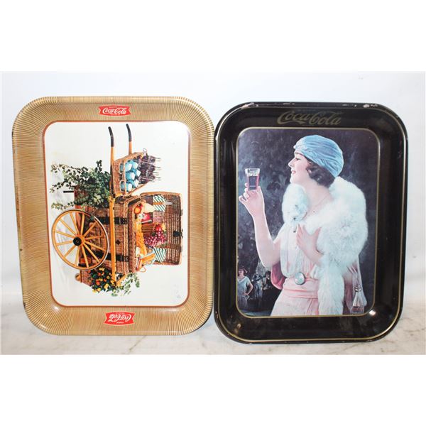 LOT OF TWO VINTAGE COCA COLA TRAYS