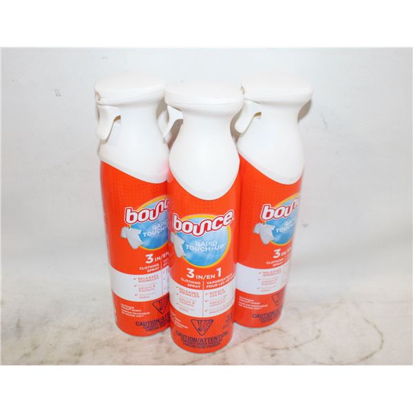 LOT OF 3 BOUNCE CLOTHING SPRAY