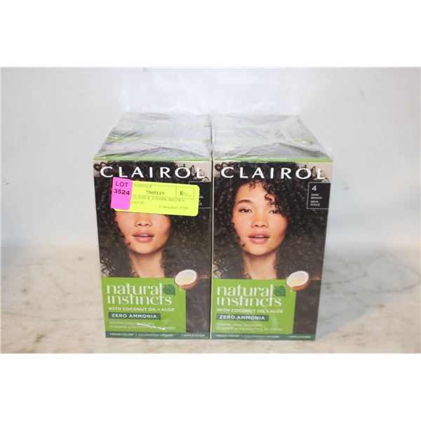 6 NEW CLAIROL 4 DARK BROWN HAIR COLOR