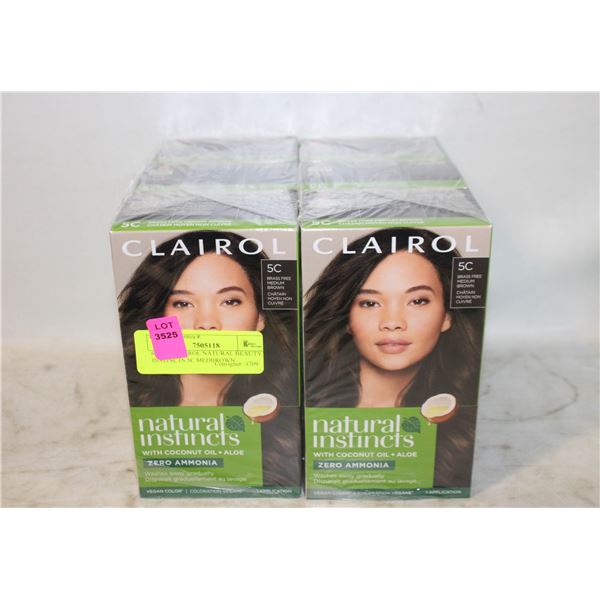 6 NEW CLAIROL NATURAL BEAUTY INSTINCTS 5C MEDBROWN