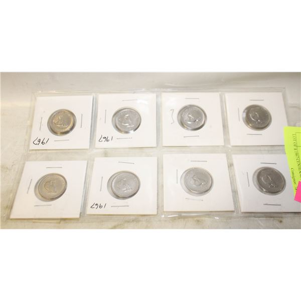 LOT OF 8 1967 CENTENNIAL NICKELS